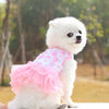 Ajexen Pet Dog Peach Blossom Skirt – Soft Cotton Princess Dress for Small & Medium Dogs | Cute Pet Clothing