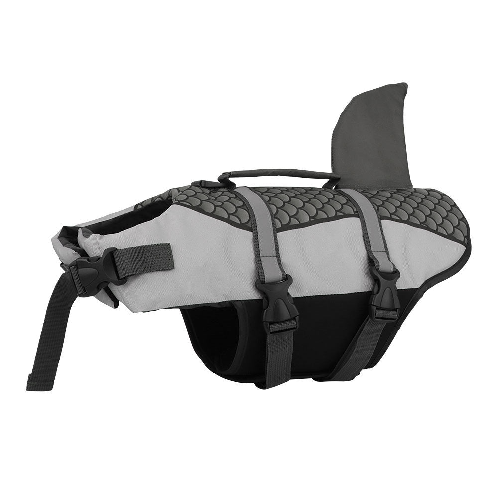 Ajexen Dog Life Jacket Shark Vest – Pet Swimming Safety Vest with Handle & Leash Ring, Summer Swimwear