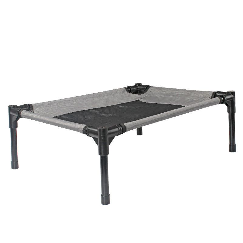 Ajexen Oxford Cloth Elevated Dog Bed – Removable, Washable, Breathable Trampoline Pet Bed for Small Dogs, Durable Iron Frame, Grey