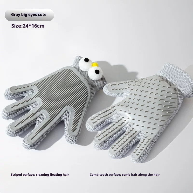 Ajexen Cat Grooming Gloves & Brushes – Hair Removal, Massage Combs for Dogs & Cats | Pet Deshedding Tool
