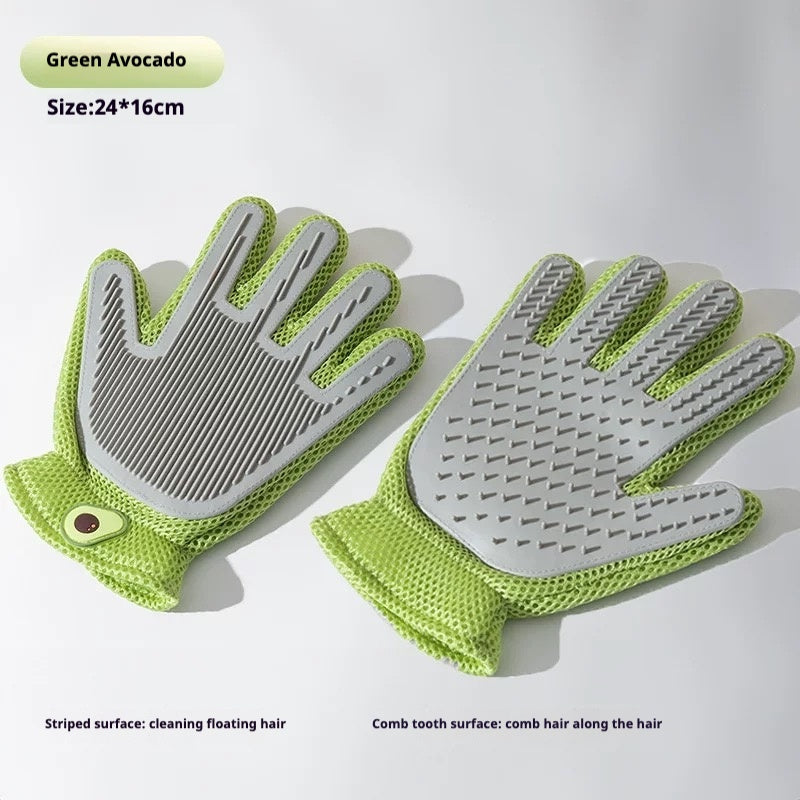 Ajexen Cat Grooming Gloves & Brushes – Hair Removal, Massage Combs for Dogs & Cats | Pet Deshedding Tool