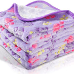 Ajexen Soft Coral Fleece Pet Blanket for Dogs & Cats – Cozy Paw Print Throw for Beds, Crates & Travel