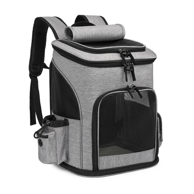 Ajexen Extendable Pet Bag Backpack – Large Capacity Foldable Carrier for Cats & Dogs, Travel-Friendly Design