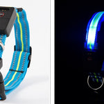 Ajexen Fiber Optic Waterproof LED Pet Collar – Rechargeable Magnetic Dog Collar with Reflective Night Safety