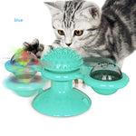 Ajexen Cat Rotating Windmill Toy – Multi-Function Scratcher, Catnip, Teeth Cleaning & Interactive Play