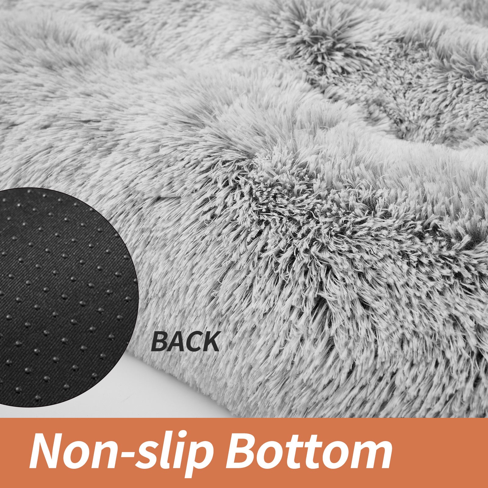 Ajexen Fluffy Dog Crate Pad – Plush Faux Fur Dog Bed, Calming Anti-Anxiety Cat & Dog Mat with Non-Slip Bottom, Washable Pet Crate Cushion