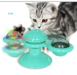 Ajexen Cat Rotating Windmill Toy – Multi-Function Scratcher, Catnip, Teeth Cleaning & Interactive Play