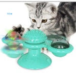 Ajexen Cat Rotating Windmill Toy – Multi-Function Scratcher, Catnip, Teeth Cleaning & Interactive Play