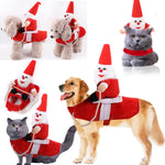 Ajexen Dog & Cat Christmas Clothes – Warm Pet Winter Outfit, Soft Cotton Holiday Coat for Small to Large Pets