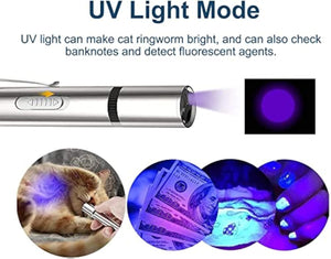 Ajexen Cat Toy Pointer – 7-in-1 Interactive Laser Wand | USB Rechargeable Indoor Pet Toy for Cats & Dogs