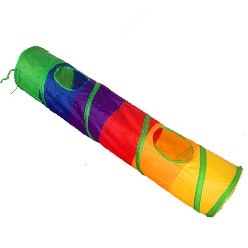 Ajexen Rainbow Cat Tunnel & Climbing Frame – Interactive Colorful Toy for Cats, Kittens