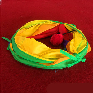 Ajexen Rainbow Cat Tunnel & Climbing Frame – Interactive Colorful Toy for Cats, Kittens