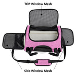 Ajexen Portable Breathable Car Pet Bag – Foldable Travel Carrier, Lightweight Canvas, Comfortable for Small Pets