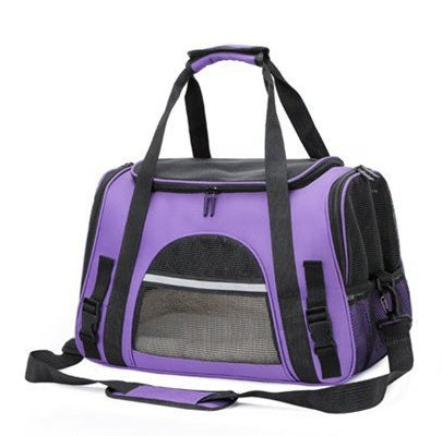 Ajexen Portable Breathable Car Pet Bag – Foldable Travel Carrier, Lightweight Canvas, Comfortable for Small Pets