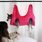 Ajexen Convenient Pet Grooming Hammock Helper – Velvet Restraint Bag for Cats & Dogs, Fur Care, Nail Trimming Aid