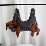 Ajexen Convenient Pet Grooming Hammock Helper – Velvet Restraint Bag for Cats & Dogs, Fur Care, Nail Trimming Aid
