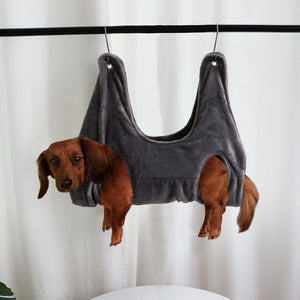 Ajexen Convenient Pet Grooming Hammock Helper – Velvet Restraint Bag for Cats & Dogs, Fur Care, Nail Trimming Aid