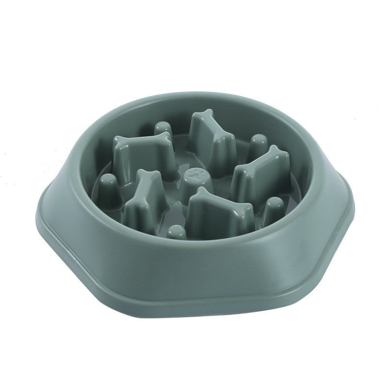 Ajexen Home Style Bone Slow Feeder Dog Bowl – Anti-Choking Design, Prevents Bloating