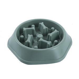 Ajexen Home Style Bone Slow Feeder Dog Bowl – Anti-Choking Design, Prevents Bloating