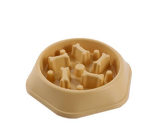 Ajexen Home Style Bone Slow Feeder Dog Bowl – Anti-Choking Design, Prevents Bloating