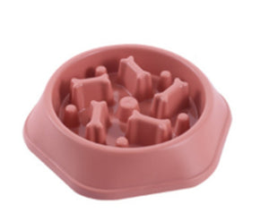 Ajexen Home Style Bone Slow Feeder Dog Bowl – Anti-Choking Design, Prevents Bloating