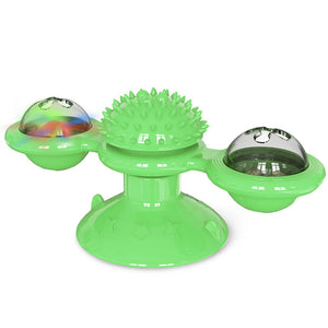 Ajexen Mint Ball Turntable Cat Toy – Interactive Funny Stick Set for Healthy Play & Exercise