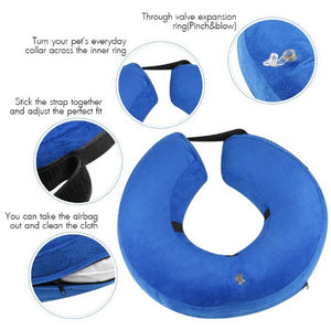Ajexen Protective Inflatable Pet Collar – Soft Recovery Cone for Dogs & Cats, Anti-Bite, Comfortable Design