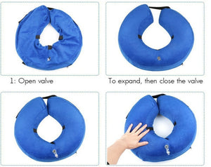 Ajexen Protective Inflatable Pet Collar – Soft Recovery Cone for Dogs & Cats, Anti-Bite, Comfortable Design