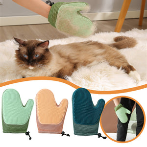 Ajexen Cat & Dog Grooming Glove – Pet Hair Remover Mitt for Shedding, Bathing & Massage