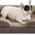 Ajexen Large Dog Orthopedic Sofa Bed – Supportive Foam Pet Mattress with Bolsters, Washable Cover & Waterproof Lining