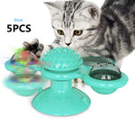 Ajexen Cat Rotating Windmill Toy – Multi-Function Scratcher, Catnip, Teeth Cleaning & Interactive Play