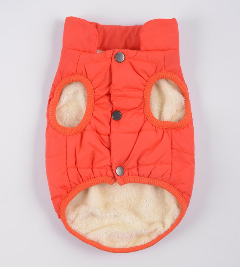 Ajexen Teddy Dog Clothes – Warm Cotton Pet Vest for Small & Medium Dogs, Autumn Winter Puppy Outfit