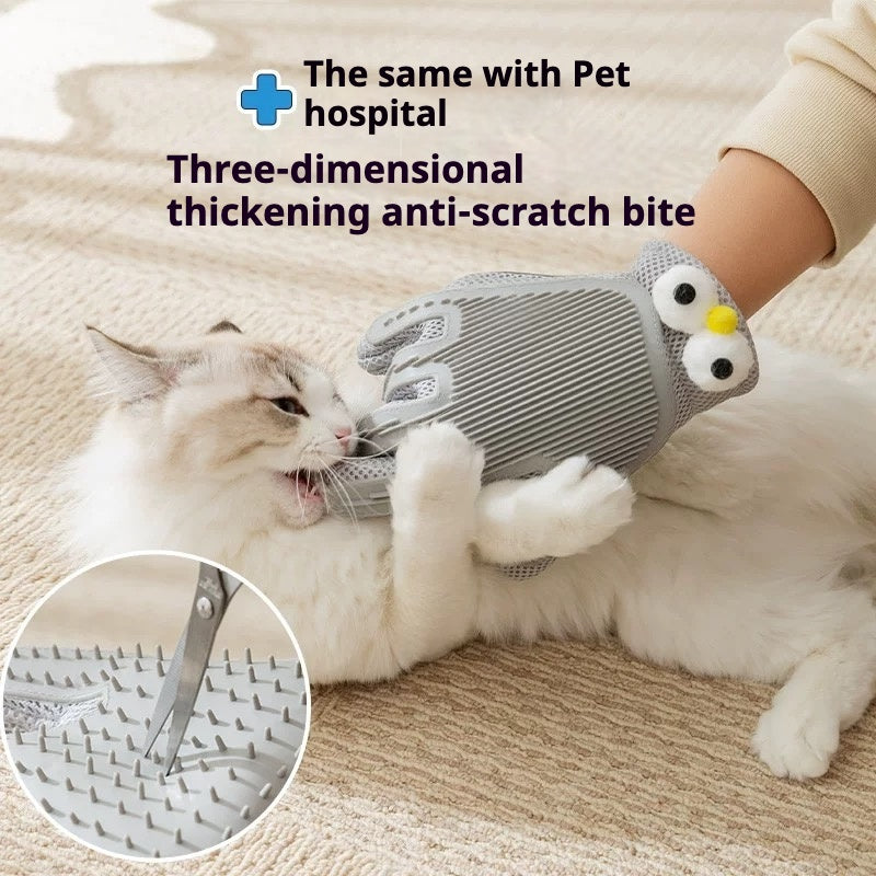Ajexen Cat Grooming Gloves & Brushes – Hair Removal, Massage Combs for Dogs & Cats | Pet Deshedding Tool