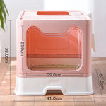 Ajexen Fully Enclosed Foldable Cat Litter Box with Drawer & Double Door – Odor-Proof, Easy Clean, Portable Cat Toilet