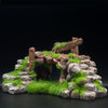 Ajexen Flocking Resin Aquarium Decoration | Landscape Stone Ornament for Fish Tanks & Aquascapes
