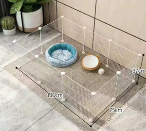 Ajexen Small Dog Indoor Isolation Fence Cage – Portable Pet Playpen, Safety Gate for Home Training