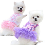 Ajexen Pet Dog Peach Blossom Skirt – Soft Cotton Princess Dress for Small & Medium Dogs | Cute Pet Clothing