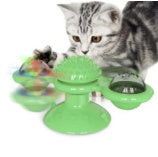 Ajexen Cat Rotating Windmill Toy – Multi-Function Scratcher, Catnip, Teeth Cleaning & Interactive Play