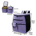 Ajexen Multifunctional Pet Travel Storage Bag – Oxford Cloth, Large-Capacity Organizer for Outdoor Trips, Purple
