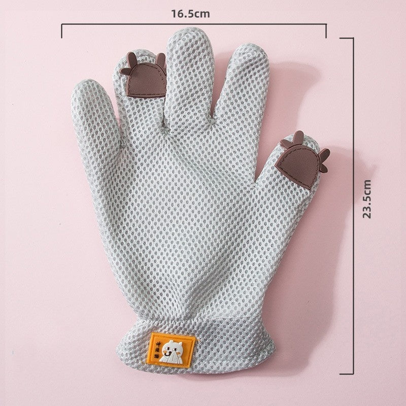 Ajexen Pet Bath & Grooming Gloves – Double-Sided Hair Removal & Massage Comb for Cats & Dogs