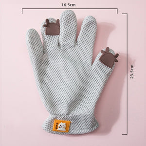 Ajexen Pet Bath & Grooming Gloves – Double-Sided Hair Removal & Massage Comb for Cats & Dogs