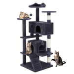 Ajexen Multi Functional Cat Treehouse | Cat Climbing Frame, Scratching Post & Play Tower for Indoor Cats