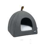Ajexen Fluffy Velvet Pet Nest – Cozy Cat & Small Dog Bed in Blue, Pink, or Gray, Sizes S-L