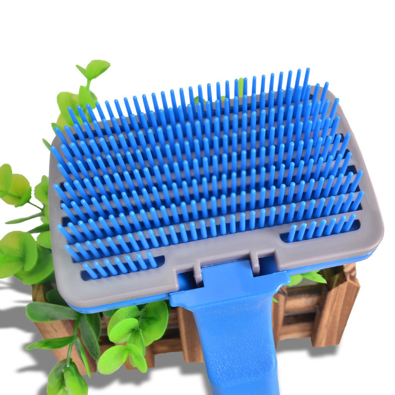 Ajexen Self-Cleaning Pet Brush Comb for Dogs & Cats – Grooming Tool for Hair Removal, Massage & Shedding Control