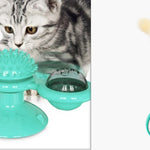 Ajexen Cat Rotating Windmill Toy – Multi-Function Scratcher, Catnip, Teeth Cleaning & Interactive Play