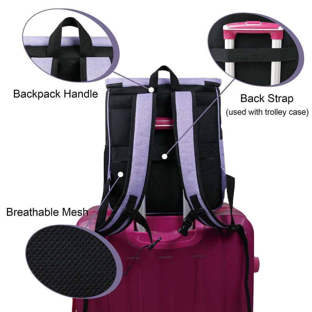 Ajexen Multifunctional Pet Travel Storage Bag – Oxford Cloth, Large-Capacity Organizer for Outdoor Trips, Purple