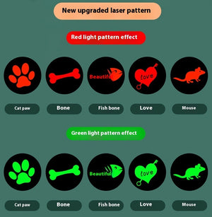 Ajexen Charging Projection Cat Teasing Flashlight – USB Rechargeable Stainless Steel Interactive Cat Toy Light