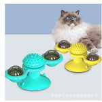 Ajexen Cat Rotating Windmill Toy – Multi-Function Scratcher, Catnip, Teeth Cleaning & Interactive Play