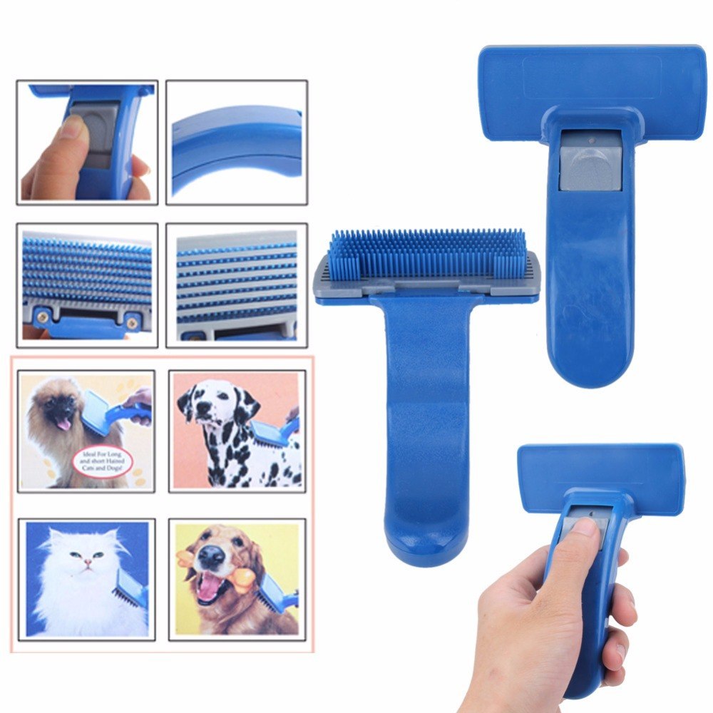 Ajexen Self-Cleaning Pet Brush Comb for Dogs & Cats – Grooming Tool for Hair Removal, Massage & Shedding Control