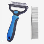 Ajexen Stainless Steel Pet Knot Comb – Hair Removal & Detangling Brush for Dogs & Cats, Double/Single-Sided Grooming Tool
